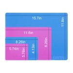 Gartful 4PCS Silicone Sheets for Crafts, Epoxy Resin Tumbler Jewelry Casting Molds Mat, Waterproof Multi Sizes(Blue and Pink, 15.7''x11.8'', 11.6x8.3",8.3x5.8", 5.8x4.1")