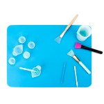 Gartful 4PCS Silicone Sheets for Crafts, Epoxy Resin Tumbler Jewelry Casting Molds Mat, Waterproof Multi Sizes(Blue and Pink, 15.7''x11.8'', 11.6x8.3",8.3x5.8", 5.8x4.1")