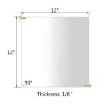 Gartful Clear Acrylic Sheet 12 x 12 Inches Transparent Plexiglass Acrylic Panel 1/8 Inches (3mm) Thickness Square Board for Signs, DIY Craft