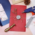 Gartful 15 Pieces Glue Gun Sealing Wax Sticks, Mini Hot Melt Glue Sticks for Wax Seal Stamp, Letter, Wedding Invitations, Birthday Cards, Envelopes, Snail Mails, Wine Packages, Gift Wrapping, Silver