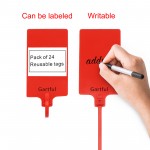 Gartful 24pcs/lot Plactic Labels 57 x 100mm ID Tag Cable Tie Mark Name Card Label Identification Tags with Tagging Fastener