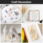 Gartful 840PCS Gems Rhinestone Stickers, 10 Sheets Colorful Self Adhesive Jewel Sticker Bling Diamond Crystal for Art&Craft Project, Makeup, Nails, Scrapbooking Embellishment, 10 Shapes &Assorted Size