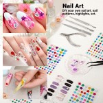 Gartful 840PCS Gems Rhinestone Stickers, 10 Sheets Colorful Self Adhesive Jewel Sticker Bling Diamond Crystal for Art&Craft Project, Makeup, Nails, Scrapbooking Embellishment, 10 Shapes &Assorted Size