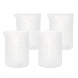 Gartful 4pcs 250ml Silicone Measuring Cups Large Nonstick Reusable Silicone Mixing Cups for Epoxy Resin Casting Molds