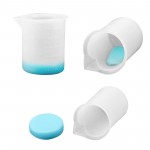 Gartful 4pcs 250ml Silicone Measuring Cups Large Nonstick Reusable Silicone Mixing Cups for Epoxy Resin Casting Molds