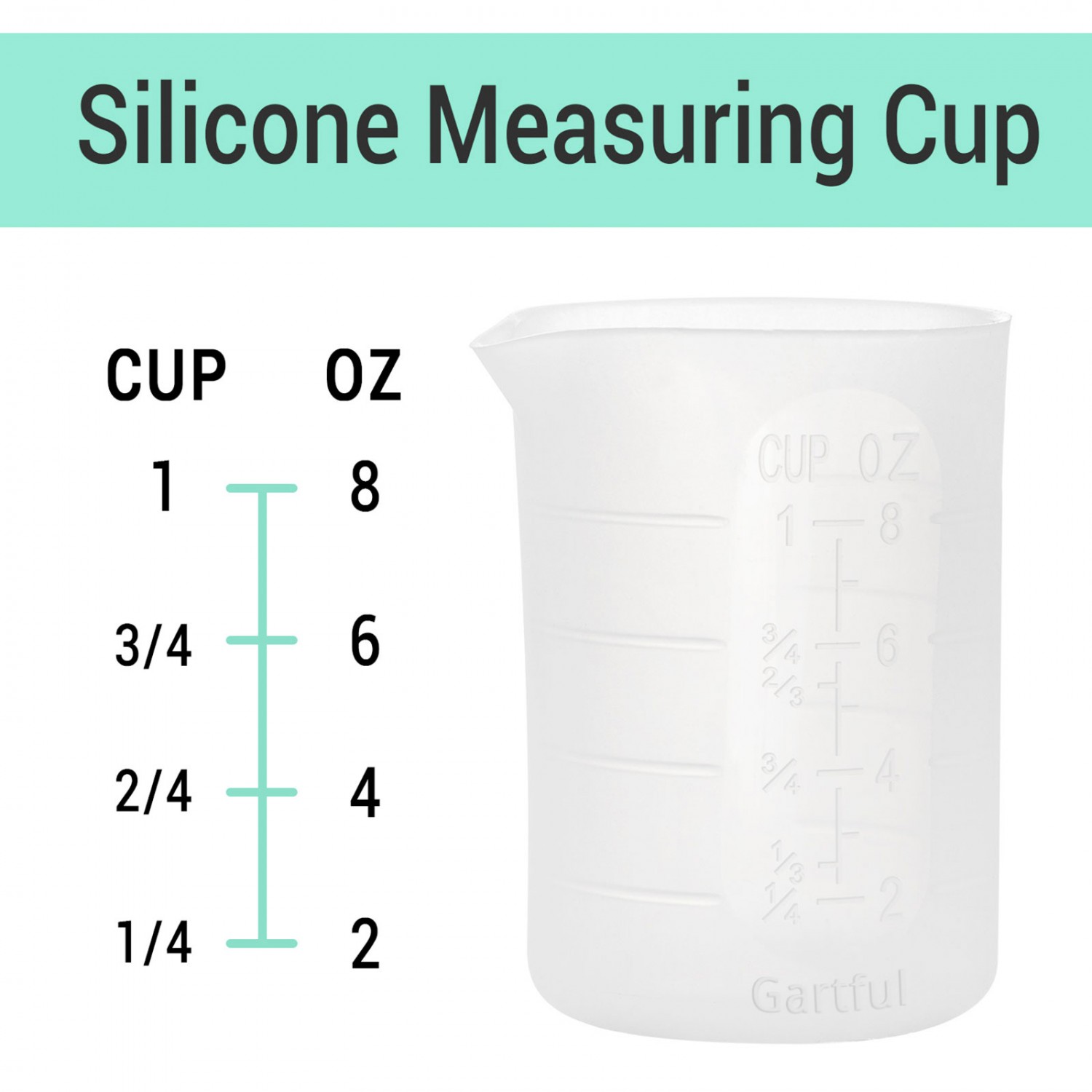 Silicone Measuring Cups for Resin Non-Stick Reusable Mixing Cups