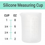 Gartful 4pcs 250ml Silicone Measuring Cups Large Nonstick Reusable Silicone Mixing Cups for Epoxy Resin Casting Molds