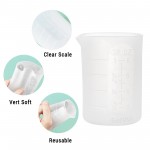 Gartful 4pcs 250ml Silicone Measuring Cups Large Nonstick Reusable Silicone Mixing Cups for Epoxy Resin Casting Molds