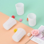 Gartful 4pcs 250ml Silicone Measuring Cups Large Nonstick Reusable Silicone Mixing Cups for Epoxy Resin Casting Molds