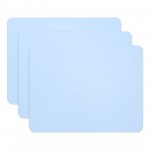 Gartful 3PCS Silicone Sheet for Crafts, Multipurpose Silicone Mat for Arts, Nail, Resin Jewelry Casting Molds, Table Cover Placemat, Counter Protector Pad, Nonstick, Light Blue(15.7" x 11.8")