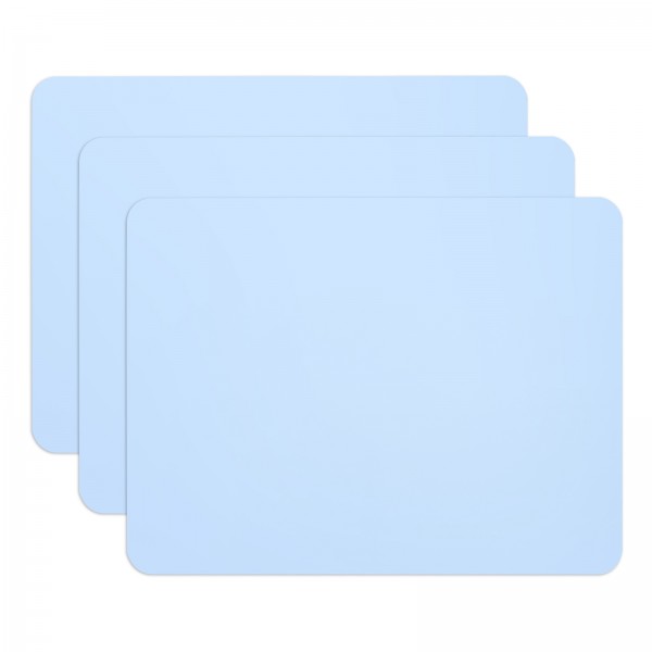 Gartful 3PCS Silicone Sheet for Crafts, Multipurpose Silicone Mat for Arts, Nail, Resin Jewelry Casting Molds, Table Cover Placemat, Counter Protector Pad, Nonstick, Light Blue(15.7" x 11.8")