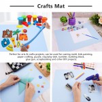 Gartful 3PCS Silicone Sheet for Crafts, Multipurpose Silicone Mat for Arts, Nail, Resin Jewelry Casting Molds, Table Cover Placemat, Counter Protector Pad, Nonstick, Light Blue(15.7" x 11.8")