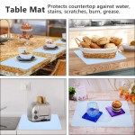 Gartful 3PCS Silicone Sheet for Crafts, Multipurpose Silicone Mat for Arts, Nail, Resin Jewelry Casting Molds, Table Cover Placemat, Counter Protector Pad, Nonstick, Light Blue(15.7" x 11.8")
