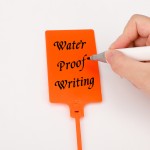 Gartful 6Pcs Plastic Seals Shipping Label Tags, Writable Marker Big Sign Tie for Logistics, Self Locking Inventory Waterproof Tag Fastener