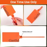 Gartful 6Pcs Plastic Seals Shipping Label Tags, Writable Marker Big Sign Tie for Logistics, Self Locking Inventory Waterproof Tag Fastener