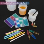 Gartful 1pcs Reusable 3.9" Silicone Stir Stick Epoxy Resin Stir Sticks for Resin Mixing Arts Crafts Facial Mask Stirring Rods