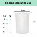 Gartful Silicone Resin Measuring Cup Graduated Resin Mixing Cup Nonstick Reusable Stir and Pour Tools for Epoxy Resin Jewelry Casting