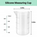 Gartful Silicone Resin Measuring Cup Graduated Resin Mixing Cup Nonstick Reusable Stir and Pour Tools for Epoxy Resin Jewelry Casting