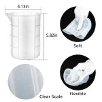 Gartful Silicone Resin Measuring Cup Graduated Resin Mixing Cup Nonstick Reusable Stir and Pour Tools for Epoxy Resin Jewelry Casting