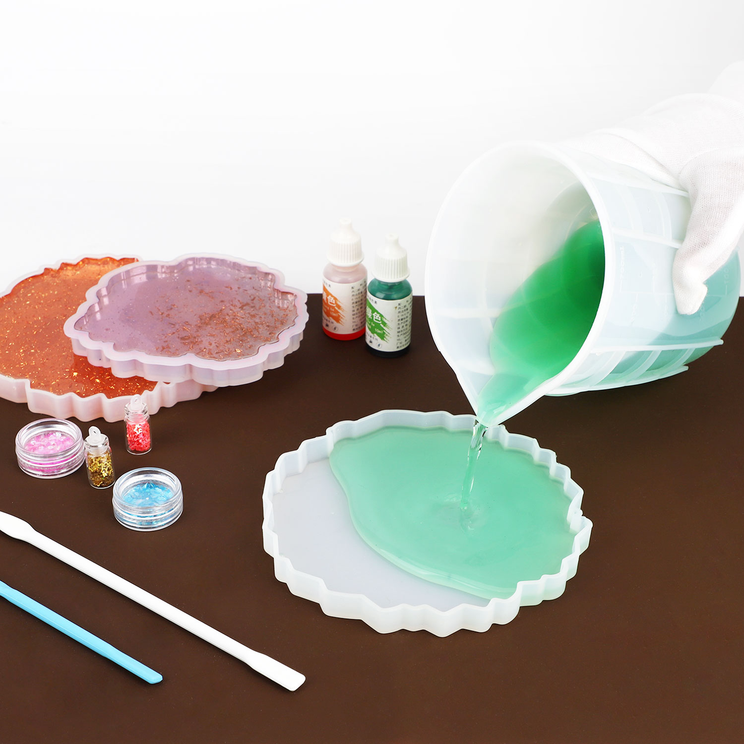 Plastic Graduated Measuring Cup Liquid Container Epoxy Resin Silicone  Making