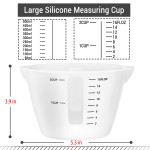 Gartful 1PCS 250ml/500ml Resin Measuring Cup Large Silicone Reusable Resin Mixing Pouring Cups Easy Clean for Craft Epoxy