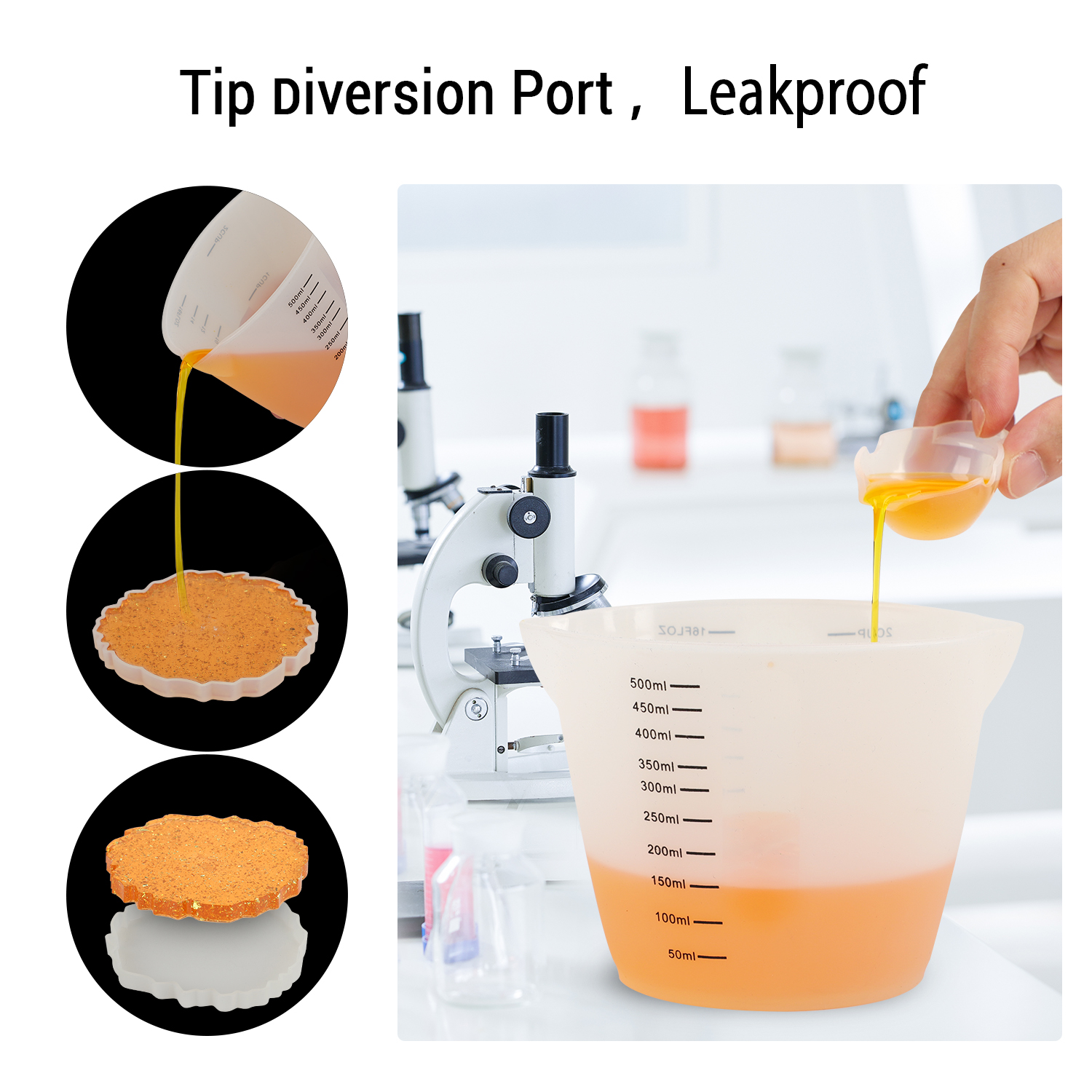 Resin Measuring Cup Large Silicone Mixing Cup