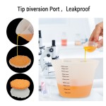 Gartful 1PCS 250ml/500ml Resin Measuring Cup Large Silicone Reusable Resin Mixing Pouring Cups Easy Clean for Craft Epoxy