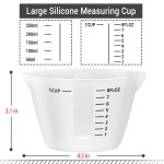Gartful 1PCS 250ml/500ml Resin Measuring Cup Large Silicone Reusable Resin Mixing Pouring Cups Easy Clean for Craft Epoxy
