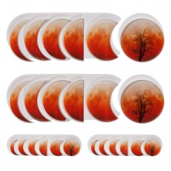 Moon Resin Molds, Gartful Lunar Epoxy Resin Casting Molds, Include Crescent Silicone Molds, Full Moon Epoxy Mold, 6 Shapes for Wall Hanging, Home Decor, Jewelry Making, Keychains, Crafts DIY, 2 Sizes