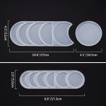Moon Resin Molds, Gartful Lunar Epoxy Resin Casting Molds, Include Crescent Silicone Molds, Full Moon Epoxy Mold, 6 Shapes for Wall Hanging, Home Decor, Jewelry Making, Keychains, Crafts DIY, 2 Sizes