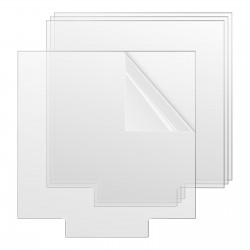 4PCS Acrylic Sheets for Light Base, Gartful Clear Cast Plexiglass Board, 0.16"(4mm) Thick Plastic Glass Panel with Protective Film for LED Light Base, Table Sign, DIY Display Project, Square