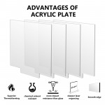 4PCS Acrylic Sheets for Light Base, Gartful Clear Cast Plexiglass Board, 0.16"(4mm) Thick Plastic Glass Panel with Protective Film for LED Light Base, Table Sign, DIY Display Project, Square