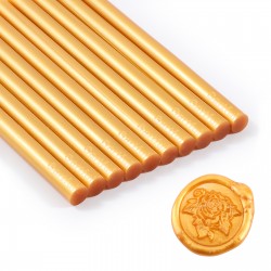 Gartful 60 Pieces Glue Sealing Wax Sticks, Mini Hot Melt Glue Sticks for Wax Seal Stamp, Letter, Wedding Invitations, Birthday Cards, Envelopes, Snail Mails, Wine Packages, Gift Wrapping, Gold