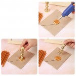 Gartful 60 Pieces Glue Sealing Wax Sticks, Mini Hot Melt Glue Sticks for Wax Seal Stamp, Letter, Wedding Invitations, Birthday Cards, Envelopes, Snail Mails, Wine Packages, Gift Wrapping, Gold