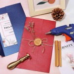 Gartful 60 Pieces Glue Sealing Wax Sticks, Mini Hot Melt Glue Sticks for Wax Seal Stamp, Letter, Wedding Invitations, Birthday Cards, Envelopes, Snail Mails, Wine Packages, Gift Wrapping, Gold