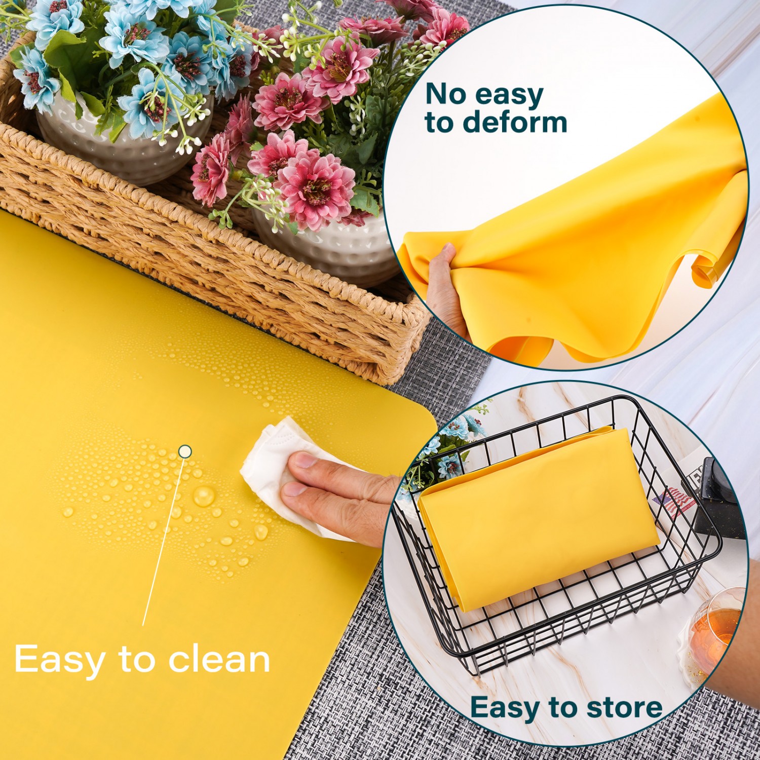 Gartful Silicone Mats for Kitchen Counter, Large Silicone Countertop  Protector 25 by 17, Nonskid Heat Resistant Desk Saver Pad, Multipurpose  Mat