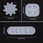 Sun Moon Stars Resin Molds, Gartful Silicone Epoxy Resin Casting Molds with 33ft Hemp Rope and 32 pcs Screws for Wall Hanging, Home Decor, Jewelry Making, Pendant, Keychains, Crafts DIY, Set of 36