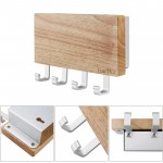 Gartful Wooden Clothes Hook Wood Clothes Key Hooks Decorative for Wall with Shelf Wall Mounted Hangers for Home Office Kitchen Entryway Hanging Wall Organizer