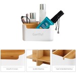 Gartful Desk Storage Box Home Furniture Accessories Divided Bamboo Desktop Organizer Detachable Modern Wooden Desk Side Holder