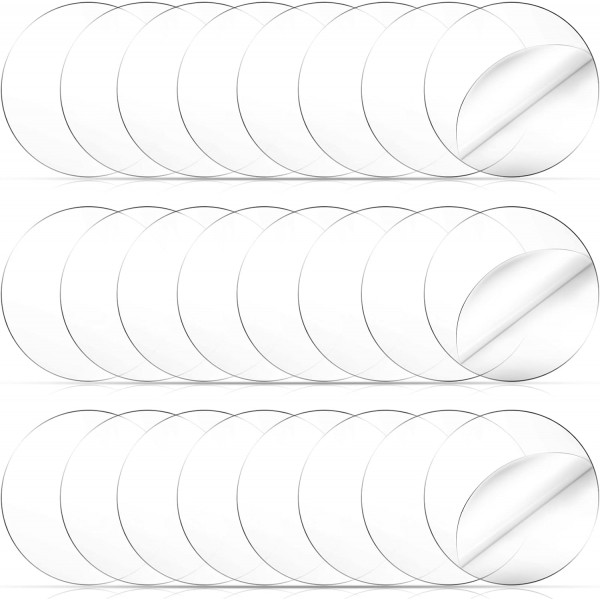 Gartful Clear Acrylic Circles - 3.5 inch, 24 Pieces Blank Round Disks, Transparent Plexiglass Discs Panel, 0.08" Thick Plastic Sheets For Signs, Milestone Markers, Table Top, Art Crafts, DIY Ornament
