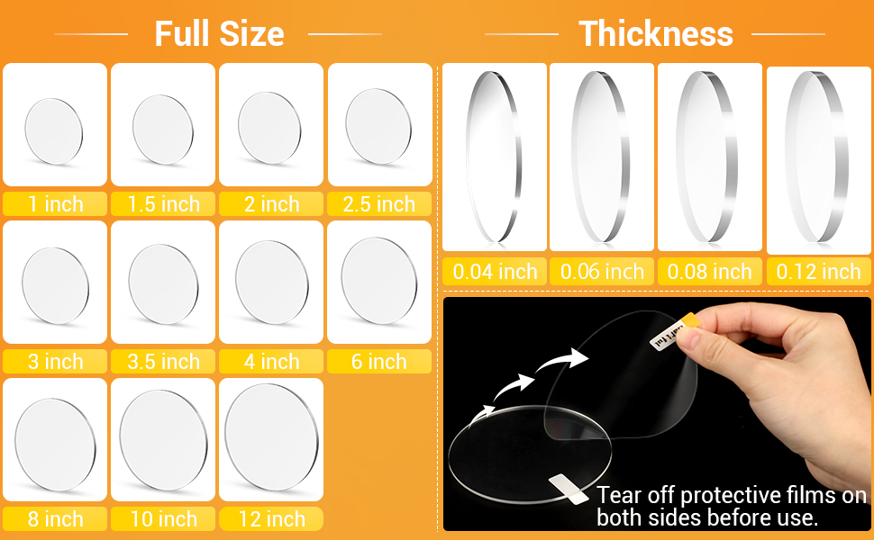 Gartful-Clear-Acrylic-Circles-35-inch-24-Pieces-Blank-Round-Disks-Transparent-Pl